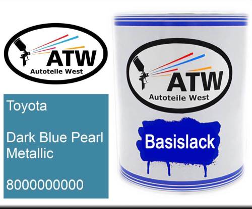 Toyota, Dark Blue Pearl Metallic, 8000000000: 1L Lackdose, von ATW Autoteile West.